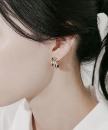 SMELLY | コンビメタルフープイヤリング(イヤリング)