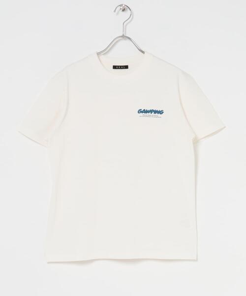 EKAL（エカル）の「製品染GAWPINGロゴTシャツ（Tシャツ/カットソー・レディース・ピンク/グレー/オフホワイト・ONE）」の18枚目の写真