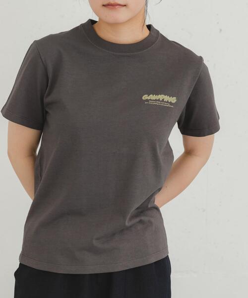 EKAL（エカル）の「製品染GAWPINGロゴTシャツ（Tシャツ/カットソー・レディース・ピンク/グレー/オフホワイト・ONE）」の13枚目の写真