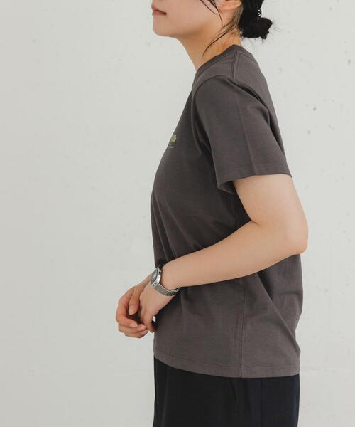 EKAL（エカル）の「製品染GAWPINGロゴTシャツ（Tシャツ/カットソー・レディース・ピンク/グレー/オフホワイト・ONE）」の14枚目の写真