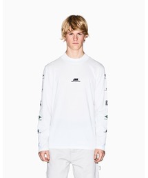 ARMANI EXCHANGE（アルマーニエクスチェンジ）の「【A|X アルマーニ エクスチェンジ】ランダムロゴ 長袖クルーネックTシャツ/REGULAR（Tシャツ/カットソー・メンズ）」