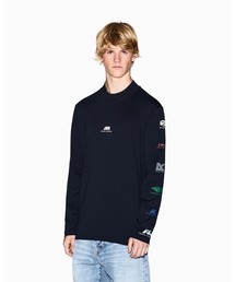 ARMANI EXCHANGE | 【A|X アルマーニ エクスチェンジ】ランダムロゴ 長袖クルーネックTシャツ/REGULAR(Tシャツ/カットソー)