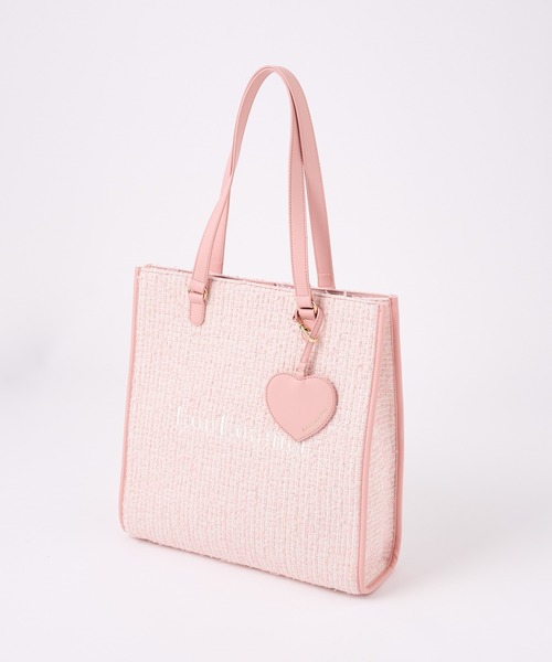 one after another NICE CLAUP(ワンアフターアナザーナイスクラップ)の「【LouLoumei】/ハートチャーム付きトートバッグ/自立可能(トートバッグ・レディース・アイボリー/ミント/ブラック/ベージュ/レッド/ピンク/サックスブルー/ラベンダー・FREE)」の14枚目の写真