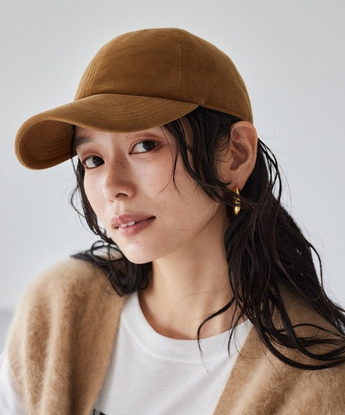 BARNYARDSTORM（バンヤードストーム）の「BARNYARDSTORM / フェイクスエードCAP（キャップ・レディース・キャメル/グレー・FREE）」の2枚目の写真