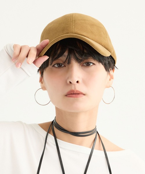 BARNYARDSTORM（バンヤードストーム）の「BARNYARDSTORM / フェイクスエードCAP（キャップ・レディース・キャメル/グレー・FREE）」の6枚目の写真