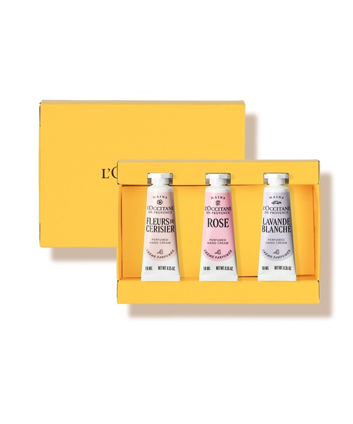 L'OCCITANE（ロクシタン）の「ミニハンドクリームトリオ フルールフドスリジエサクラ[チェリーブロッサム]＆ローズ＆ラヴァンドブランシュ[ホワイトラベンダー] ミニサイズのハンドクリーム3本ギフトセット（ボディケアキット/ギフトセット・レディース・その他・FREE）」の13枚目の写真