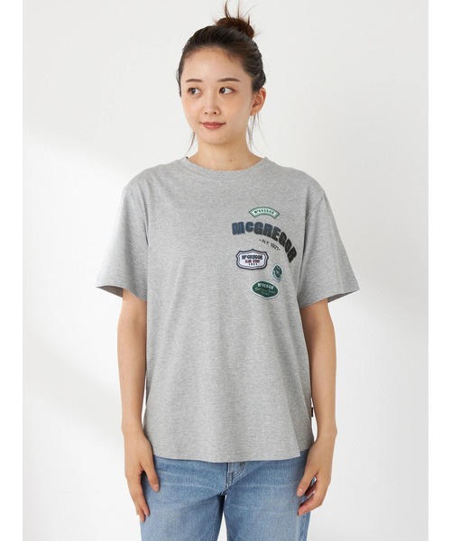McGREGOR(マックレガー)の「ワッペンプリントリラックスT(Tシャツ/カットソー・レディース・ネイビー/グレー・L/M)」の2枚目の写真