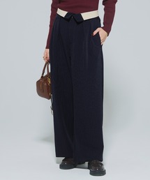 ウエストデザインワイドパンツ