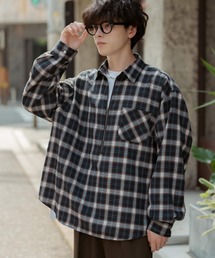 ネルシャツ」に該当するブルー・ネイビー/青色系のファッション通販