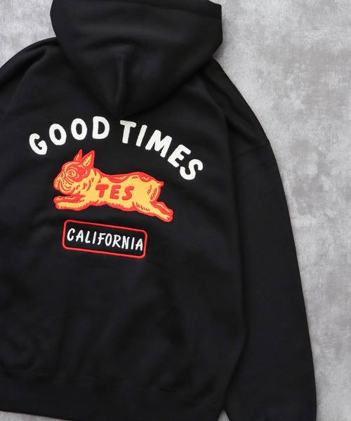 The Endless Summer（エンドレスサマー）の「TES GOOD TIMES EMB BIG SWEAT ZIP PARKA / スウェットパーカー（パーカー・メンズ・ネイビー/ブラック/オフホワイト・SMALL/MEDIUM/LARGE/X-LARGE）」の10枚目の写真