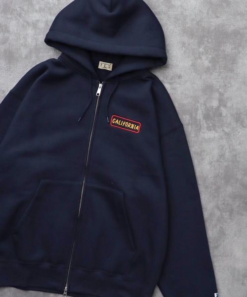 The Endless Summer（エンドレスサマー）の「TES GOOD TIMES EMB BIG SWEAT ZIP PARKA / スウェットパーカー（パーカー・メンズ・ネイビー/ブラック/オフホワイト・SMALL/MEDIUM/LARGE/X-LARGE）」の12枚目の写真