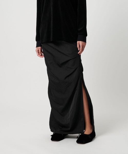 セール】＜ATTISESSION＞ナイロン ドレープ ロング スカート（スカート