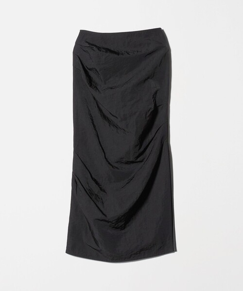 ATTISESSION＞ナイロン ドレープ ロング スカート（スカート