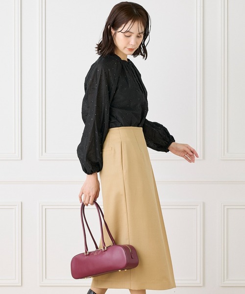 INED（イネド）の「ラメドットギャザーブラウス【セットアップ対応】（シャツ/ブラウス・レディース・カーキ/オフホワイト/ブラック・9号）」の22枚目の写真