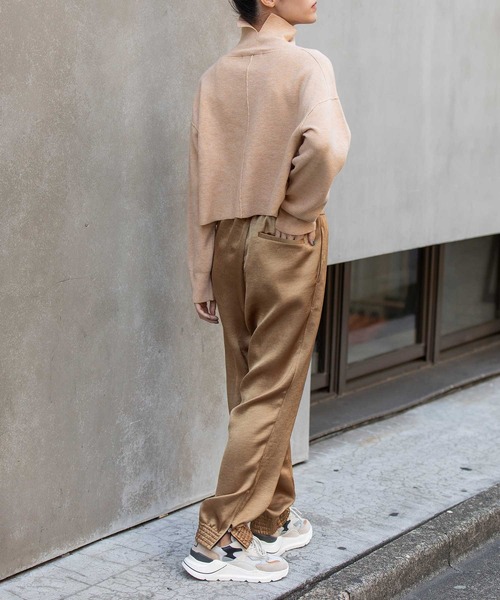 Munich（ミューニック）の「ヴィンテージダブルサテントラックパンツ（その他パンツ・レディース・キャメル/ブラック/グレー・M/S）」の7枚目の写真