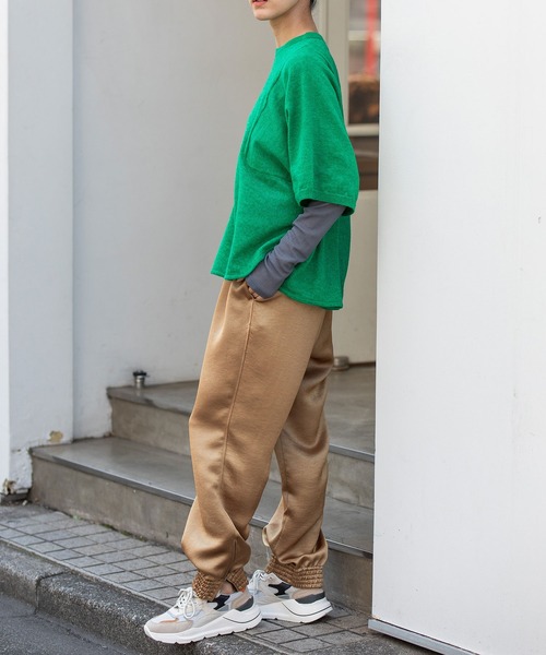 Munich（ミューニック）の「ヴィンテージダブルサテントラックパンツ（その他パンツ・レディース・キャメル/ブラック/グレー・M/S）」の11枚目の写真