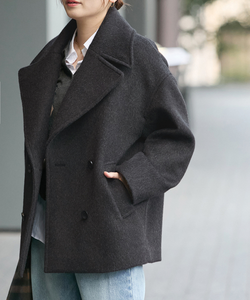 ジャーナルスタンダード ミドル丈ウールアンゴラコート