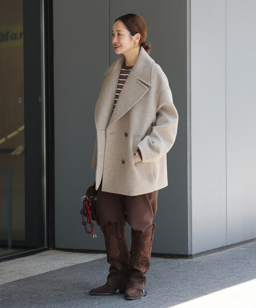 セール】ウールアンゴラビックテーラーコート（その他アウター