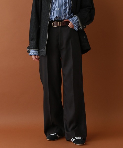 RED KAP（レッドキャップ）の「【RED KAP】別注/スリムセミフレアートパンツ（スラックス・レディース・ブラウン/ブラック・MEDIUM/LARGE）」の2枚目の写真