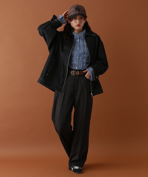 RED KAP（レッドキャップ）の「【RED KAP】別注/スリムセミフレアートパンツ（スラックス・レディース・ブラウン/ブラック・MEDIUM/LARGE）」の12枚目の写真