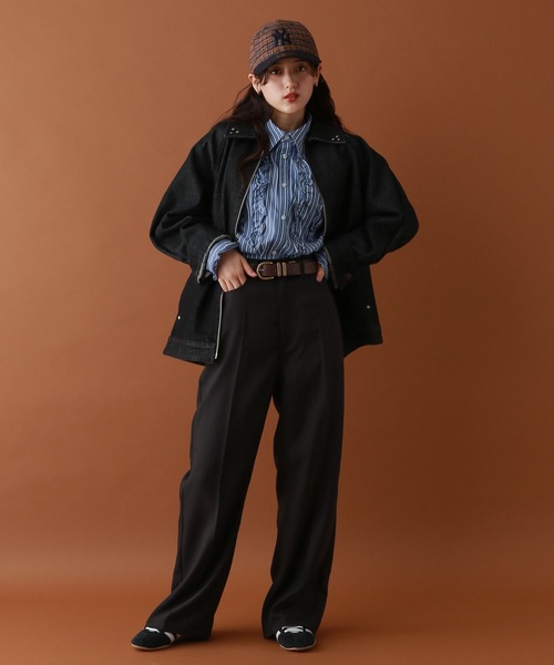 RED KAP（レッドキャップ）の「【RED KAP】別注/スリムセミフレアートパンツ（スラックス・レディース・ブラウン/ブラック・MEDIUM/LARGE）」の13枚目の写真