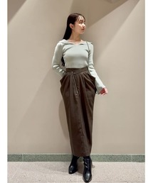 SNIDEL | アシメジップドレープスカート(スカート)