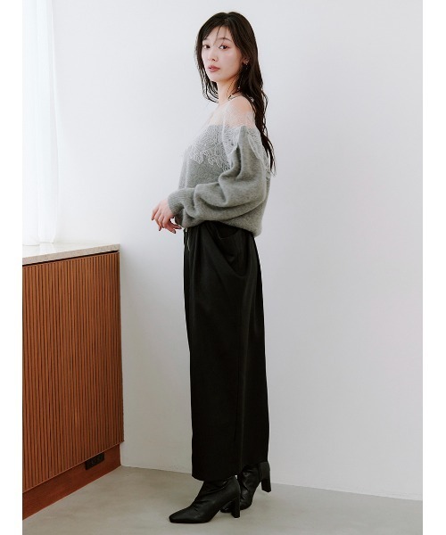 アシメジップドレープスカート（スカート）｜SNIDEL（スナイデル