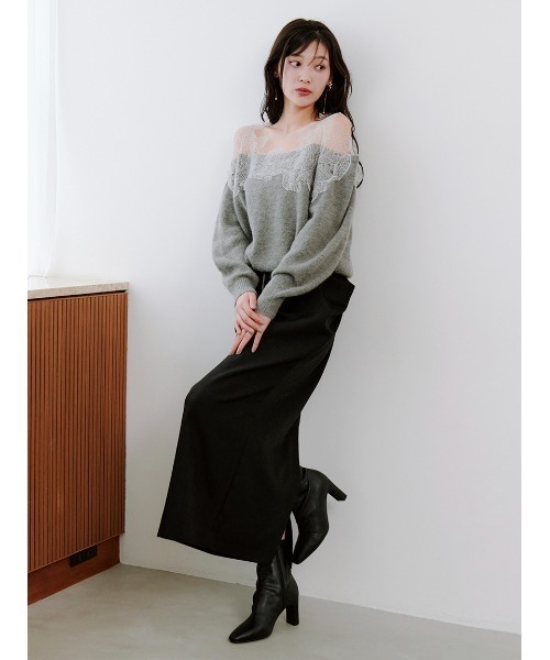 SNIDEL（スナイデル）の「アシメジップドレープスカート（スカート・レディース・ブラック/ブラウン/グレー・1/0）」の13枚目の写真