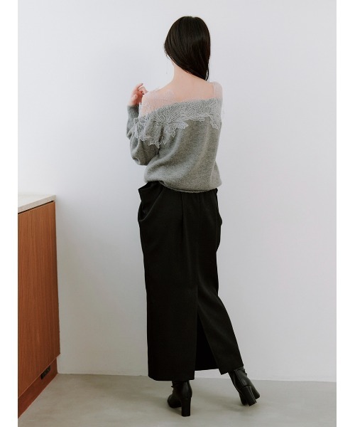 SNIDEL（スナイデル）の「アシメジップドレープスカート（スカート・レディース・ブラック/ブラウン/グレー・1/0）」の14枚目の写真