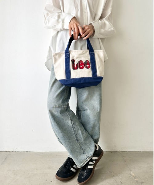 Lee(リー)の「Lee/リー ロゴパッチワーク ミニトートバッグ/デニム/チェック/キャンバス(トートバッグ・レディース・ネイビー/レッド/ブラック・FREE)」の12枚目の写真