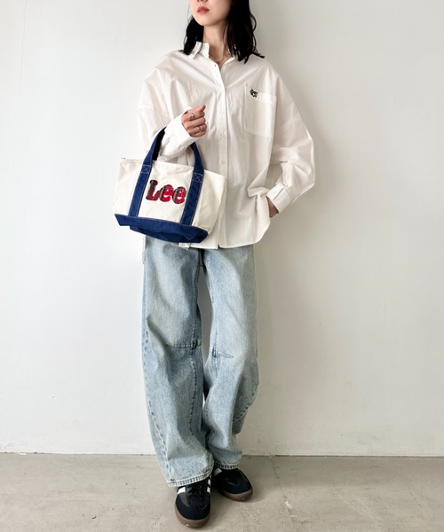 Lee(リー)の「Lee/リー ロゴパッチワーク ミニトートバッグ/デニム/チェック/キャンバス(トートバッグ・レディース・ネイビー/レッド/ブラック・FREE)」の13枚目の写真