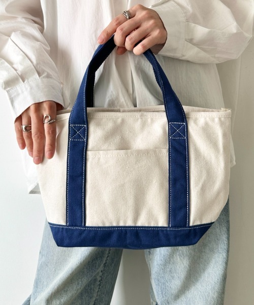 Lee(リー)の「Lee/リー ロゴパッチワーク ミニトートバッグ/デニム/チェック/キャンバス(トートバッグ・レディース・ネイビー/レッド/ブラック・FREE)」の14枚目の写真
