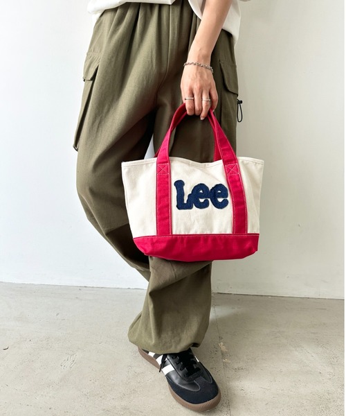 Lee(リー)の「Lee/リー ロゴパッチワーク ミニトートバッグ/デニム/チェック/キャンバス(トートバッグ・レディース・ネイビー/レッド/ブラック・FREE)」の16枚目の写真