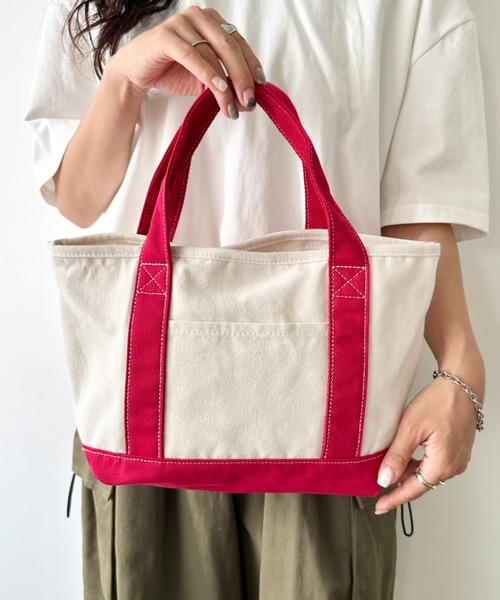 Lee(リー)の「Lee/リー ロゴパッチワーク ミニトートバッグ/デニム/チェック/キャンバス(トートバッグ・レディース・ネイビー/レッド/ブラック・FREE)」の19枚目の写真