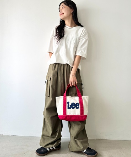 Lee(リー)の「Lee/リー ロゴパッチワーク ミニトートバッグ/デニム/チェック/キャンバス(トートバッグ・レディース・ネイビー/レッド/ブラック・FREE)」の18枚目の写真