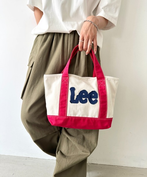 Lee(リー)の「Lee/リー ロゴパッチワーク ミニトートバッグ/デニム/チェック/キャンバス(トートバッグ・レディース・ネイビー/レッド/ブラック・FREE)」の15枚目の写真