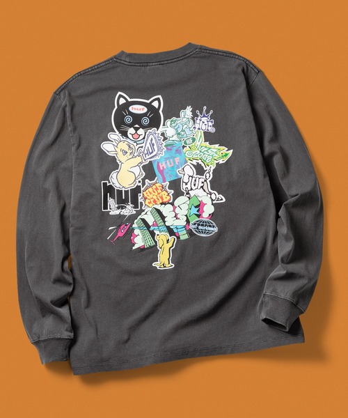 STICKER LS TEE（Tシャツ/カットソー）｜HUF（ハフ）の
