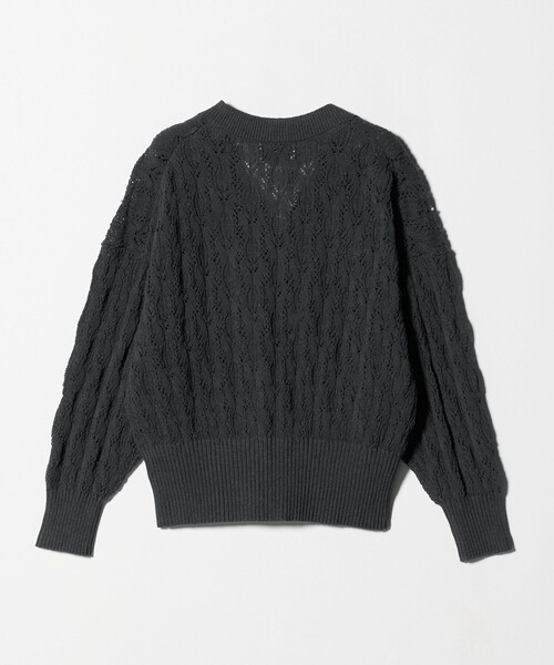 UNITED ARROWS（ユナイテッドアローズ）の「フェイクパール レース カーディガン ウォッシャブル（カーディガン/ボレロ・レディース・ブラック/ダークグレー・FREE）」の12枚目の写真