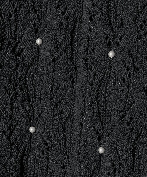 UNITED ARROWS（ユナイテッドアローズ）の「フェイクパール レース カーディガン ウォッシャブル（カーディガン/ボレロ・レディース・ブラック/ダークグレー・FREE）」の15枚目の写真