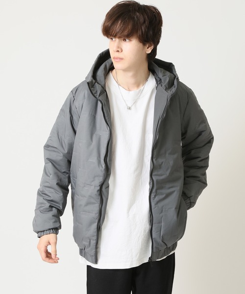 ARCADE(アーケード)の「シームレス 型押し フーテッド エコダウンジャケット パーカー -ARCADE Limited Line-(ダウンジャケット/コート・メンズ・グレイッシュベージュ/ブラック/チャコールグレー・2XL/XL/L/M)」の6枚目の写真