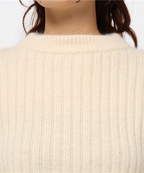 BLONDY ReLISH（ブロンディリリッシュ）の「アンゴラリブニットプルオーバー（ニット/セーター・レディース・ピンク/ネイビー/アイボリー/グレー・FREE）」の8枚目の写真