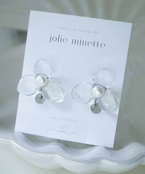 CERCA(チェルカ)の「jolie minette/氷花 イヤリング /金属アレルギー対応(イヤリング・レディース・クリア・FREE)」の7枚目の写真