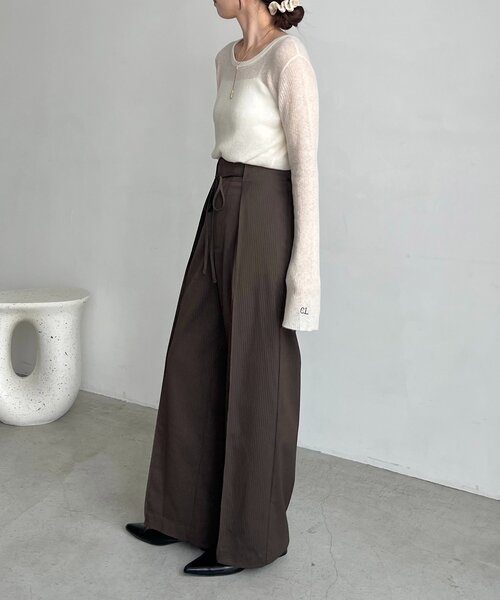 CAPRICIEUX LE'MAGE(カプリシューレマージュ)の「〈C.L〉カシミアウールフレアスリーブニット(ニット/セーター・レディース・グレー/ブラック/ホワイト系その他/ピンク・FREE)」の11枚目の写真