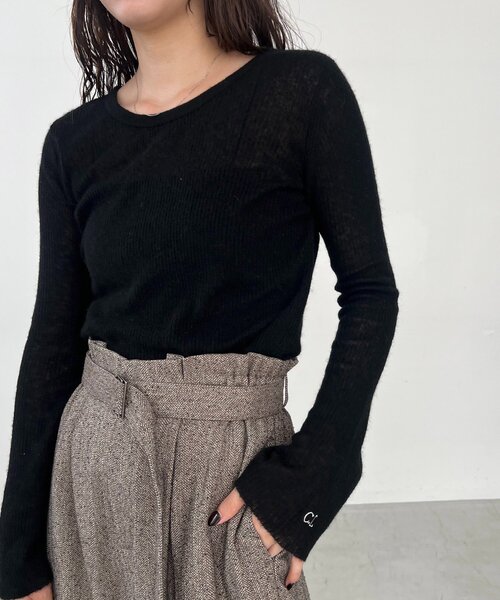 CAPRICIEUX LE'MAGE(カプリシューレマージュ)の「〈C.L〉カシミアウールフレアスリーブニット(ニット/セーター・レディース・グレー/ブラック/ホワイト系その他/ピンク・FREE)」の15枚目の写真