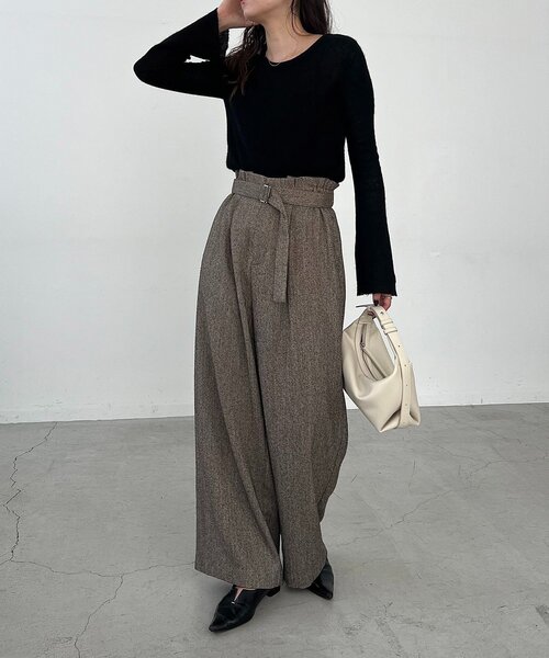 CAPRICIEUX LE'MAGE(カプリシューレマージュ)の「〈C.L〉カシミアウールフレアスリーブニット(ニット/セーター・レディース・グレー/ブラック/ホワイト系その他/ピンク・FREE)」の16枚目の写真