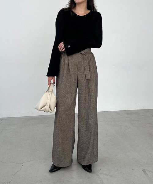 CAPRICIEUX LE'MAGE(カプリシューレマージュ)の「〈C.L〉カシミアウールフレアスリーブニット(ニット/セーター・レディース・グレー/ブラック/ホワイト系その他/ピンク・FREE)」の17枚目の写真