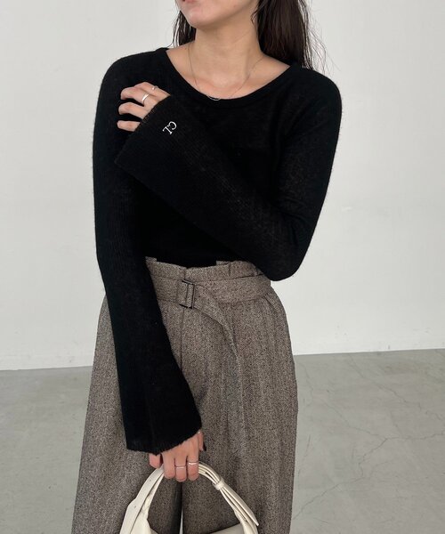 CAPRICIEUX LE'MAGE(カプリシューレマージュ)の「〈C.L〉カシミアウールフレアスリーブニット(ニット/セーター・レディース・グレー/ブラック/ホワイト系その他/ピンク・FREE)」の18枚目の写真