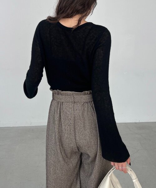 CAPRICIEUX LE'MAGE(カプリシューレマージュ)の「〈C.L〉カシミアウールフレアスリーブニット(ニット/セーター・レディース・グレー/ブラック/ホワイト系その他/ピンク・FREE)」の19枚目の写真