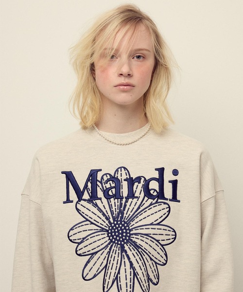 SWEATSHIRT FLOWERMARDI NEEDLEWORK（スウェット）｜Mardi