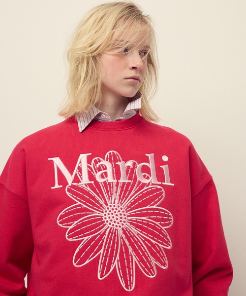 SWEATSHIRT FLOWERMARDI NEEDLEWORK（スウェット）｜Mardi Mercredi